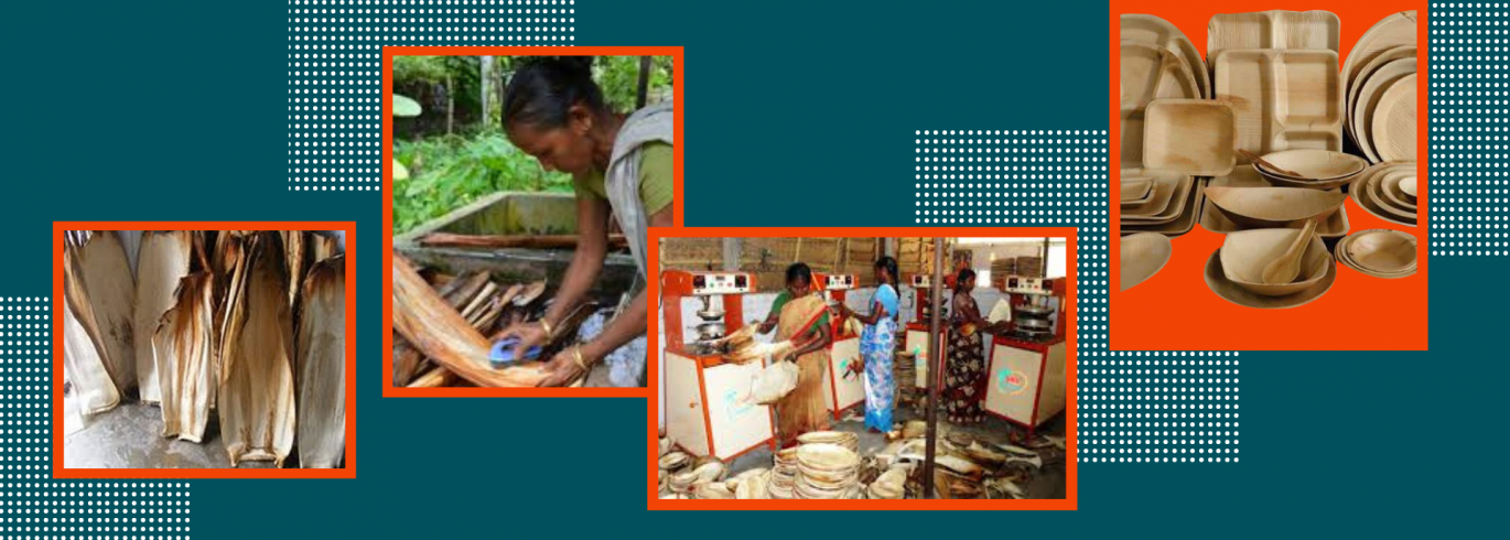 The Areca Nut Leaf Plate Making